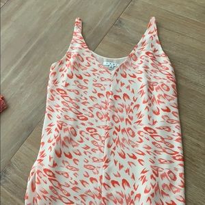 Pink leopard print tank top